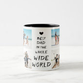 Best Dad Ever Photo Grid Vaderdag Cadeau Tweekleurige Koffiemok (Center)