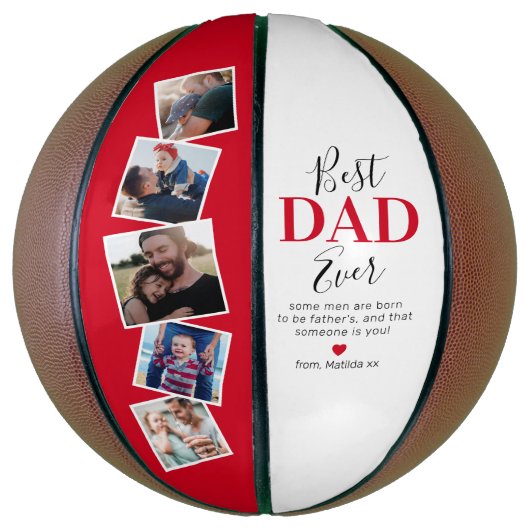 Best Dad Ever Photo Keepsake Basketball Basketbal (Verticaal)