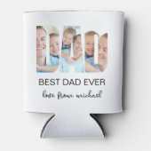 Best Dad Ever Photo Letter Blikjeskoeler (Voorkant)