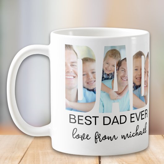 Best Dad Ever Photo Letter Koffiemok