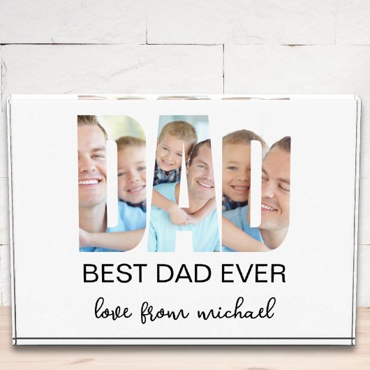 Best Dad Ever Photo Letter Photo Block Fotoblokken