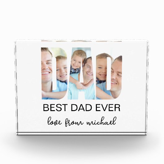 Best Dad Ever Photo Letter Photo Block Fotoblokken (Voorkant)