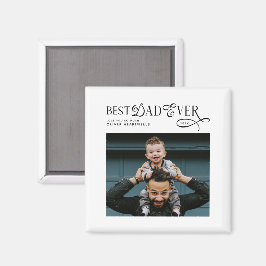 Best Dad Ever Photo Modern Fathers Day Gifts Magneet