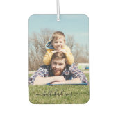 Best Dad Ever Photo Script Air Freshener Luchtverfrisser (Voorkant)