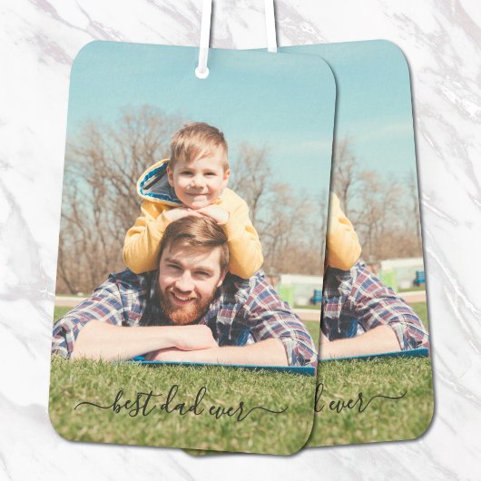 Best Dad Ever Photo Script Air Freshener Luchtverfrisser
