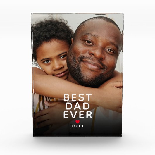 Best Dad Ever Photo Vaderdag Fotoblokken (Voorkant)