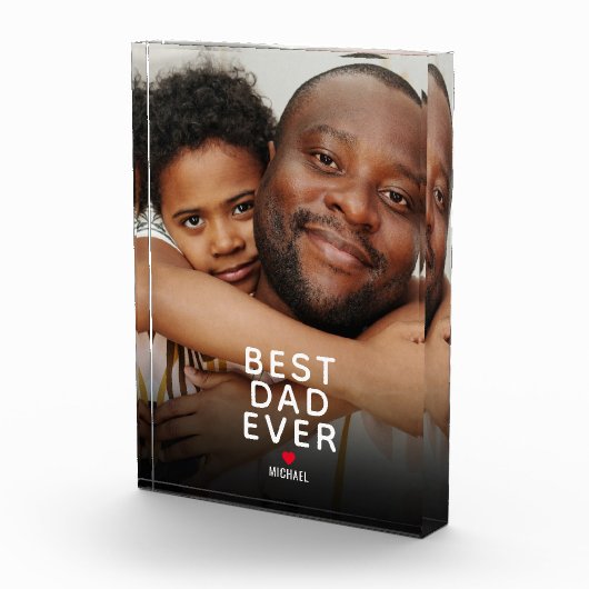 Best Dad Ever Photo Vaderdag Fotoblokken (Rechts)