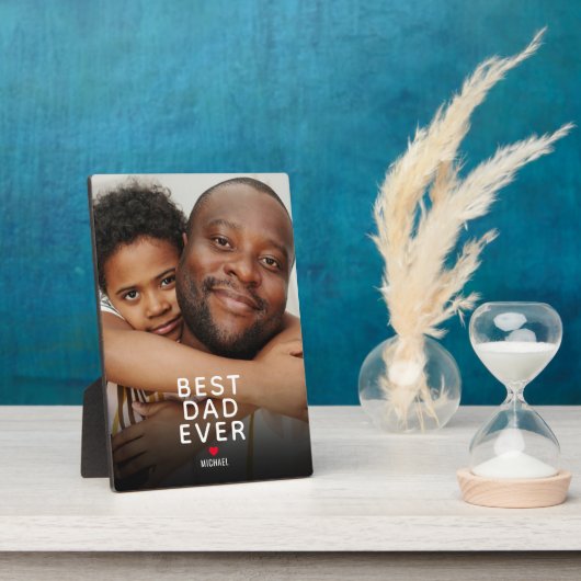 Best Dad Ever Photo Vaderdag Fotoplaat (Zijkant)