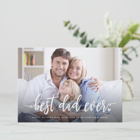 Best Dad Ever Photo Vaderdag Kaart (Staand voorkant)