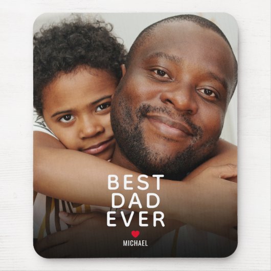 Best Dad Ever Photo Vaderdag Muismat (Voorkant)