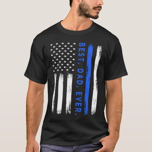Best dad ever Police officer  Father's day Police T-shirt (Voorkant)