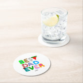Best Dad Ever Round Paper Coaster Ronde Kartonnen Onderzetter (Insitu)