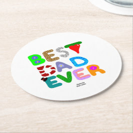 Best Dad Ever Round Paper Coaster Ronde Kartonnen Onderzetter