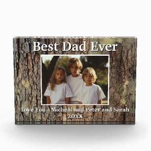 Best Dad Ever rustieke houten graan foto sjabloon