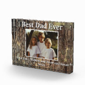 Best Dad Ever rustieke houten graan foto sjabloon (Rechts)