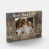 Best Dad Ever rustieke houten graan foto sjabloon (Links)