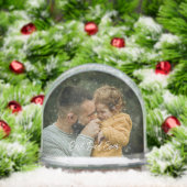 Best Dad Ever Script Father's Day 2 Photo Sneeuwbol (Kerstmis)