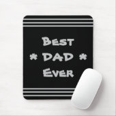 'Best Dad Ever' Simple Elegant Modern Grijs & Zwar Muismat (Met muis)