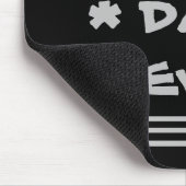 'Best Dad Ever' Simple Elegant Modern Zwart & Grij Muismat (Hoek)