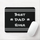 'Best Dad Ever' Simple Elegant Modern Zwart & Grij Muismat (Met muis)