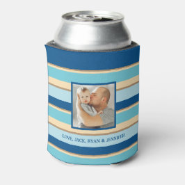 Best DAD Ever Striped Foto Blikjeskoeler