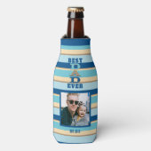 Best DAD Ever Striped Foto Flesjeskoeler (Fles Voorkant)
