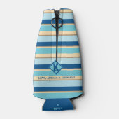 Best DAD Ever Striped Foto Flesjeskoeler (Achterkant)