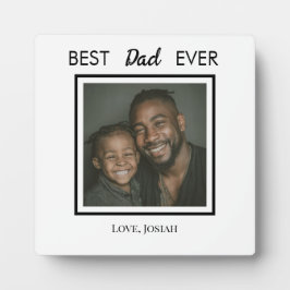 Best Dad Ever Tabletop Plaque with Easel Fotoplaat