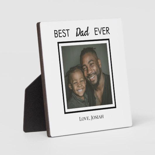 Best Dad Ever Tabletop Plaque with Easel Fotoplaat (Voorkant)