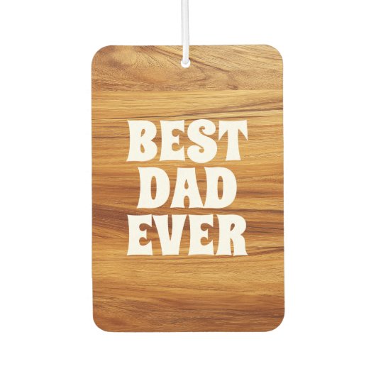 Best Dad Ever Teak Wood Photo Luchtverfrisser (Voorkant)