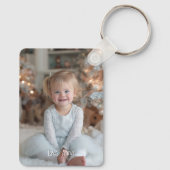 Best Dad Ever Teak Wood Photo Sleutelhanger (Achterkant)