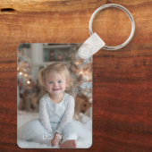 Best Dad Ever Teak Wood Photo Sleutelhanger (Achterkant)