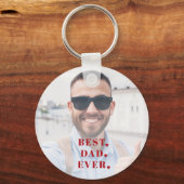 Best dad ever typografie foto algemeen sleutelhanger (Voorkant)