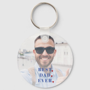 Best dad ever typografie foto in het algemeen sleu sleutelhanger