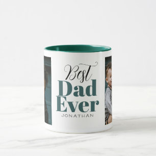 Best Dad Ever Typography Gepersonaliseerd Mok