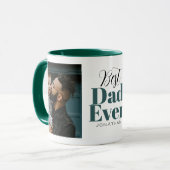 Best Dad Ever Typography Gepersonaliseerd Mok (Voorkant links)