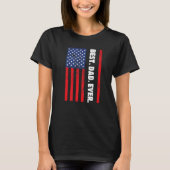 Best Dad Ever USA Vertical Flag T-shirt (Voorkant)