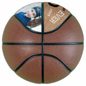 Best Dad Ever Vaderdag 2 Photo Collage Rustic Basketbal (Rechts)
