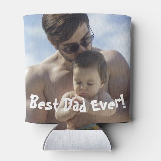 Best Dad Ever Vaderdag Foto Blikjeskoeler (Achterkant)