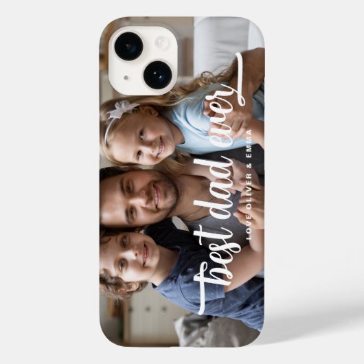 Best Dad Ever Vaderdag Foto Case-Mate iPhone Case (Achterkant)