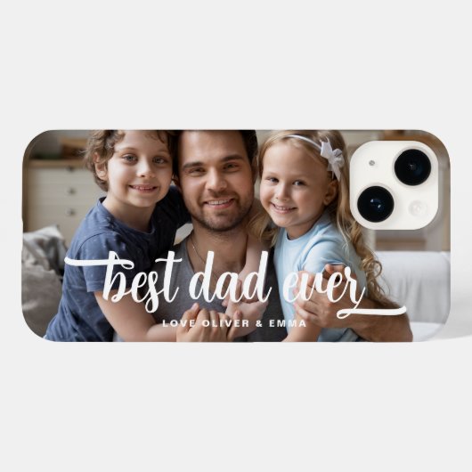 Best Dad Ever Vaderdag Foto Case-Mate iPhone Case (Achterkant (horizontaal))