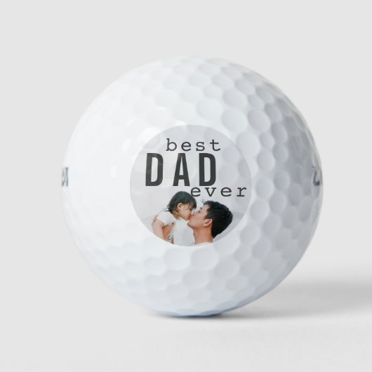 Best Dad Ever Vaderdag Foto Golfballen (Voorkant)