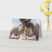 Best Dad Ever Vaderdag Foto Kaart (Gele Bloem)