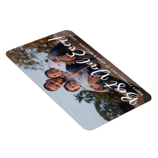 Best Dad Ever Vaderdag Foto Magneet (Rechterzijde)