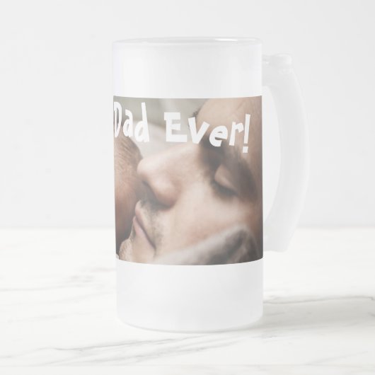 Best Dad Ever Vaderdag Foto Matglas Bierpul (Voorkant rechts)