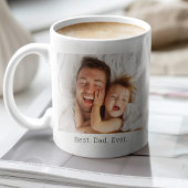 Best Dad Ever Vaderdag Foto Tweekleurige Koffiemok