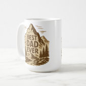 Best Dad Ever Vaderdag Gift Koffiemok (Voorkant links)
