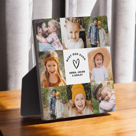 Best Dad Ever Vaderdag Photo Collage Fotoplaat