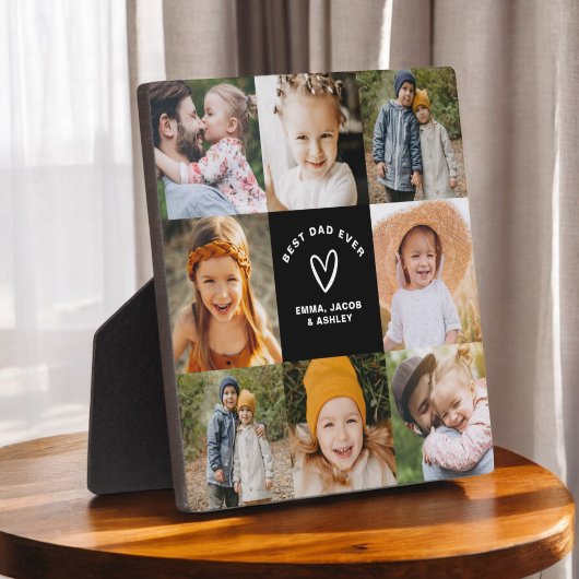 Best Dad Ever Vaderdag Photo Collage Fotoplaat