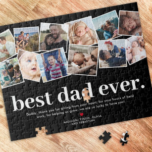 Best Dad Ever Vaderdag Photo Collage Legpuzzel
